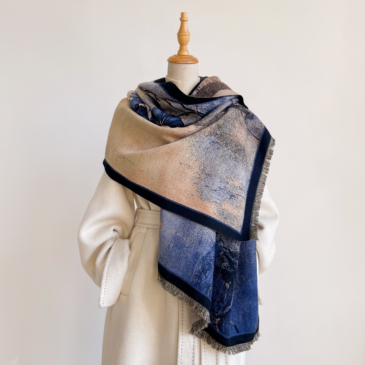 Cashmere Pashmina Wrap - Kerudung Cetak Fashion Hijab Shawl Pashmina