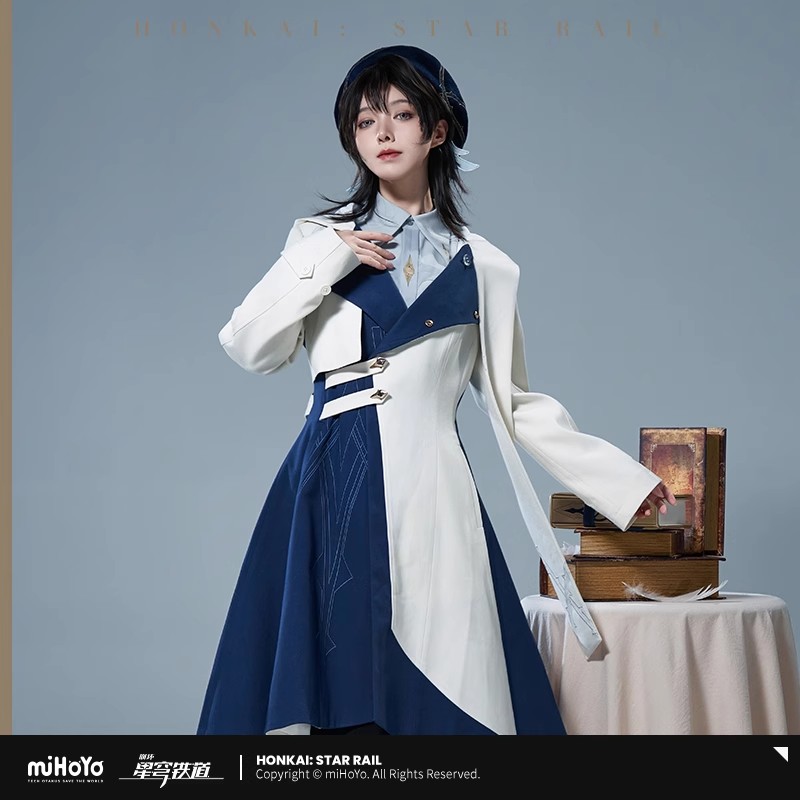 Wool Coat Peacoat - [Asli] miHoYo Game Sunday Coat Honkai