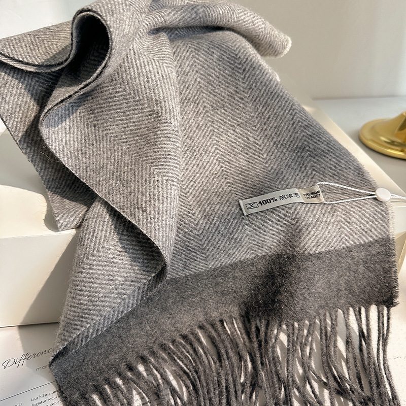 Wool Scarf Men - Syal Wol 100% Gaya Korea dengan