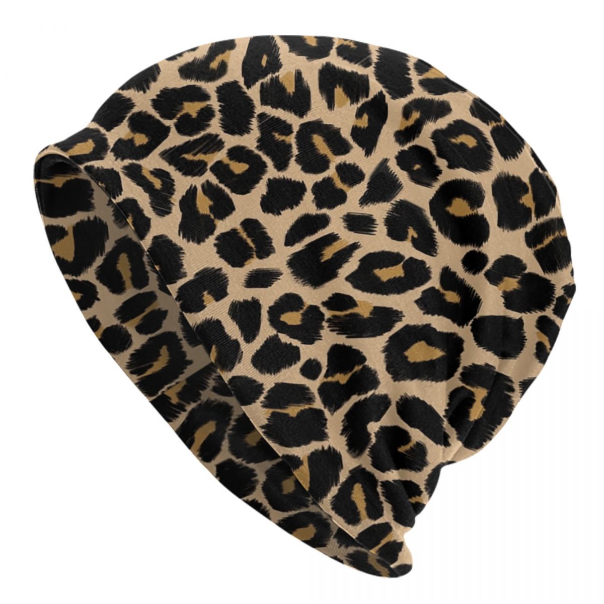 Knit Beanie Hat Warm - Topi Kupluk Rajut Motif Kulit Macan