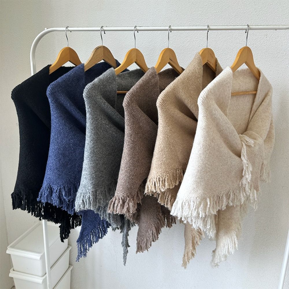 Shawl Wrap Winter - Syal rajut segitiga musim dingin kualitas