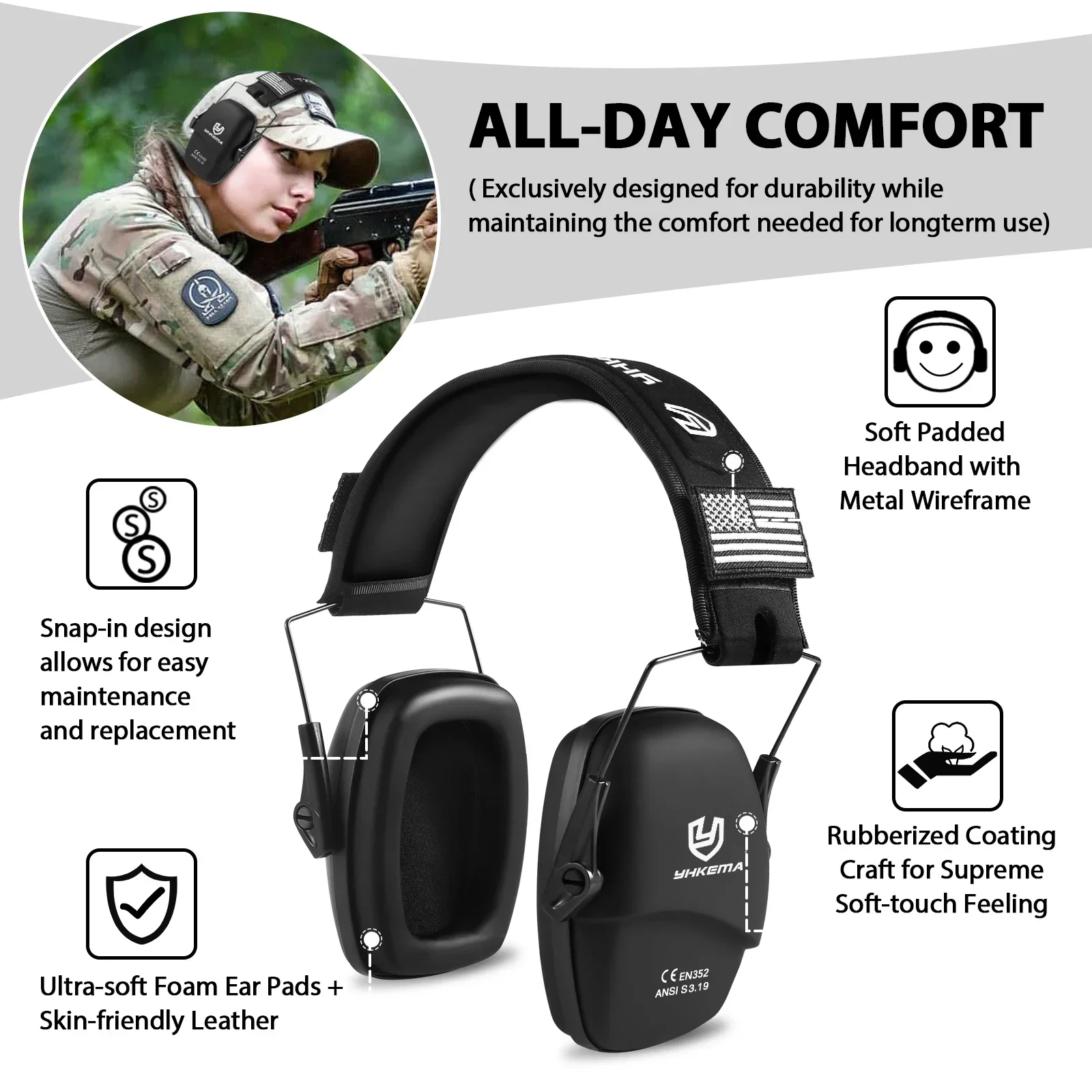 YHKEMA earmuff keselamatan unt - Earmuffs Foldable ulasan dan harga