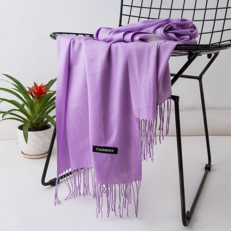 Syal Wanita Rumbai Kasmir Imit - Cashmere Pashmina Wrap ulasan dan harga