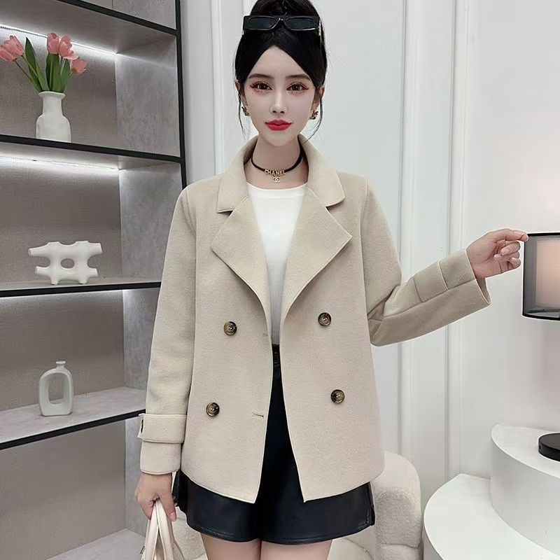 Mantel Wol Hitam Musim Gugur M - Wool Coat Peacoat ulasan dan harga