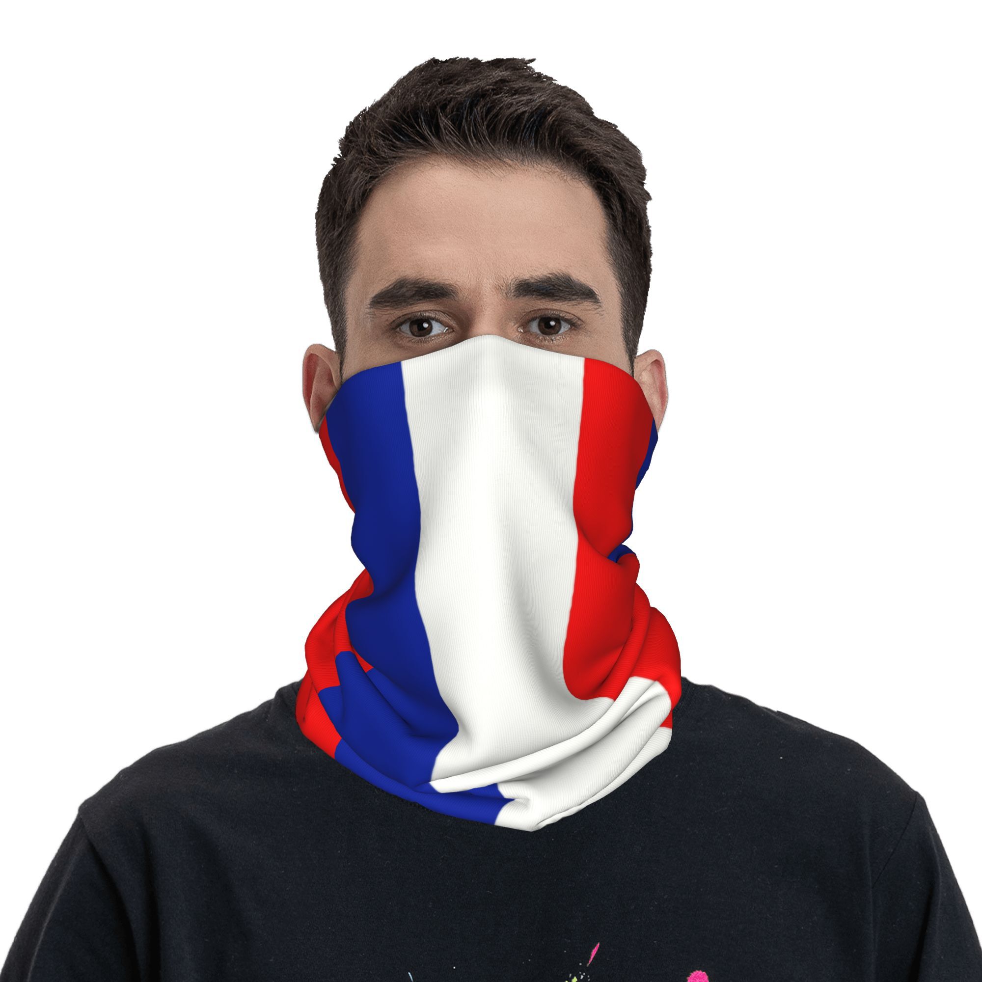 Kustom Bendera Perancis Peranc - Neck Gaiter Fleece ulasan dan harga