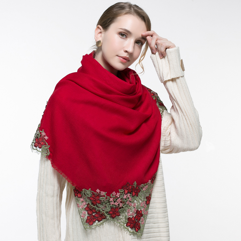 100% Real Wol Syal Merah Muda  - Cashmere Pashmina Wrap ulasan dan harga