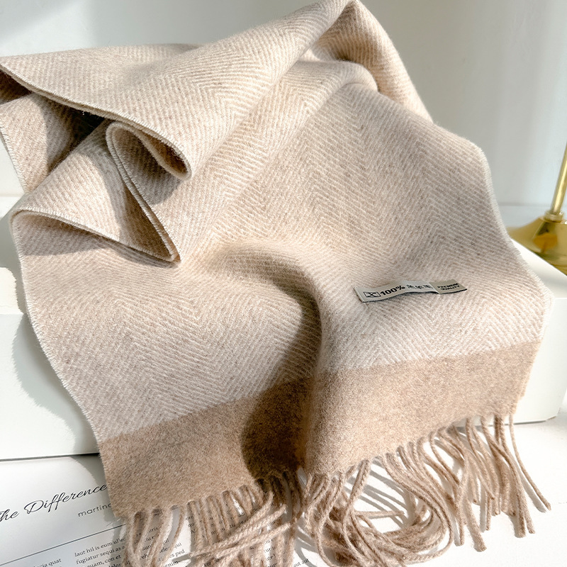 Syal Wol 100% Gaya Korea denga - Wool Scarf Men ulasan dan harga