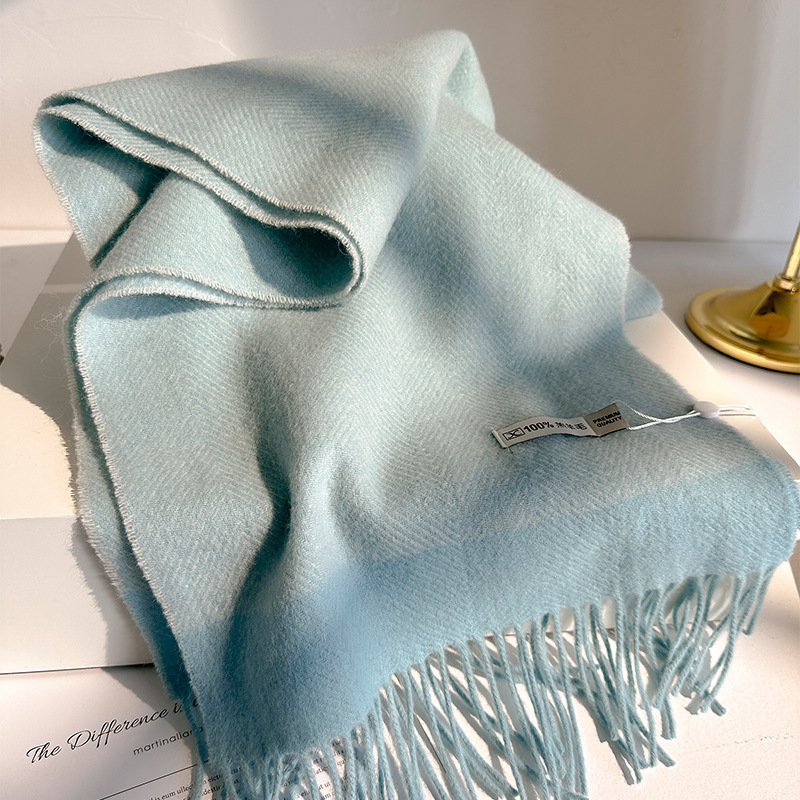 Syal Wol 100% Gaya Korea denga - Wool Scarf Men ulasan dan harga