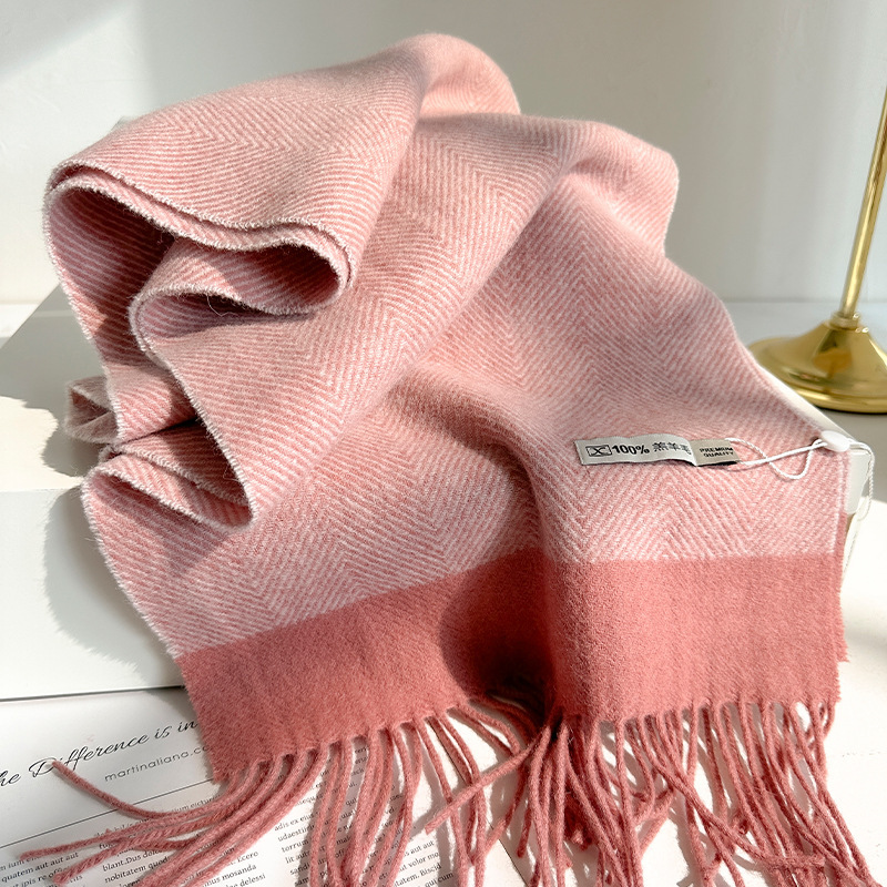Syal Wol 100% Gaya Korea denga - Wool Scarf Men ulasan dan harga