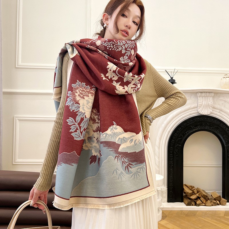 Syal Selendang Kasmir Hangat B - Cashmere Pashmina Wrap ulasan dan harga