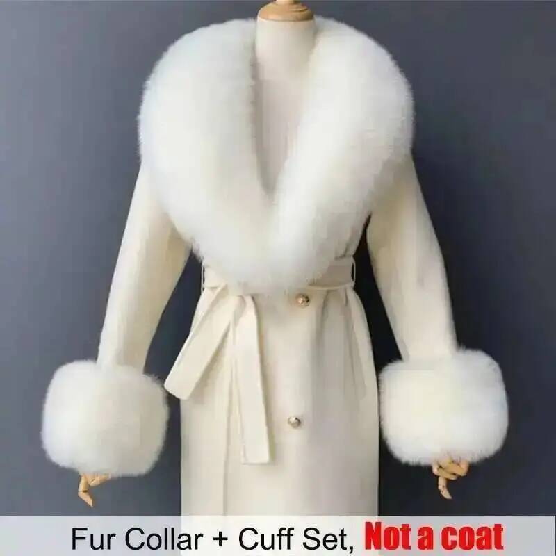 Kerah bulu asli dan Set manset - Shawl Wrap Winter ulasan dan harga
