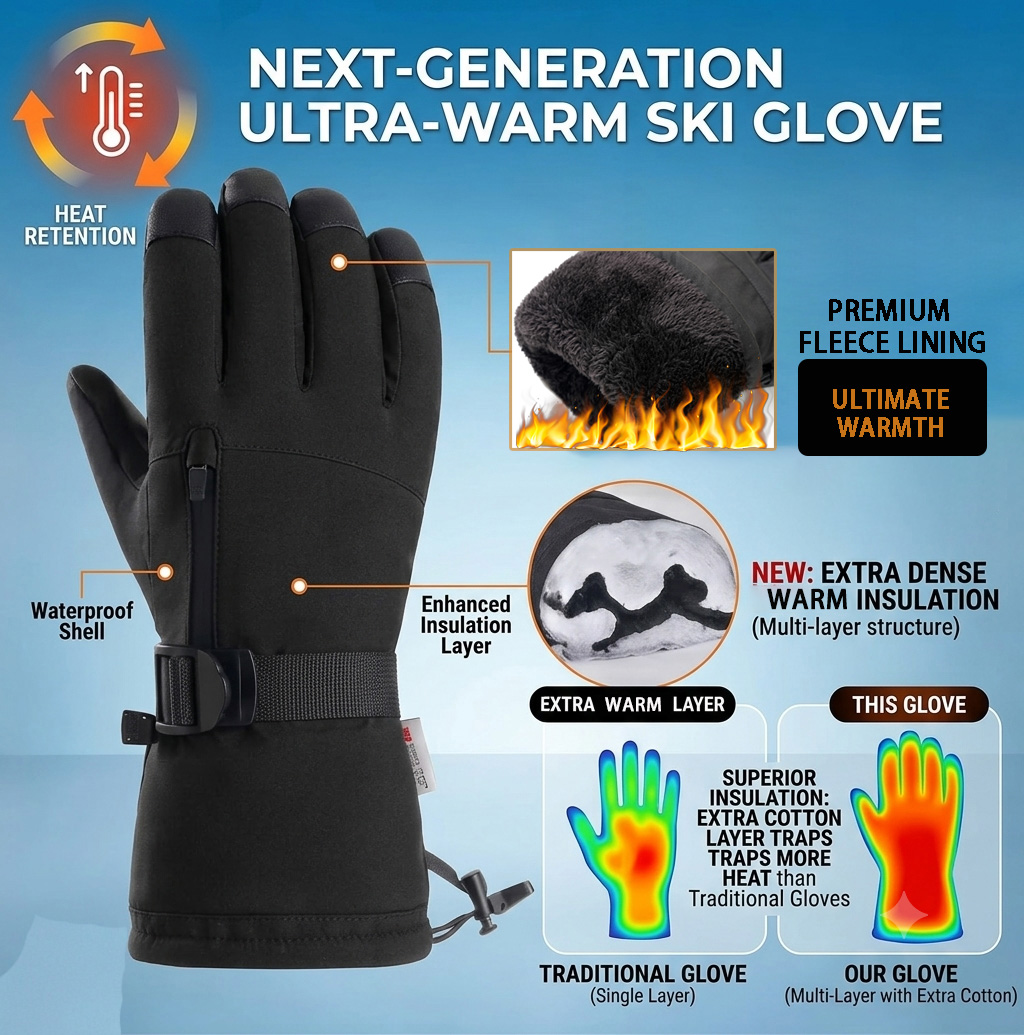 Sarung Tangan Ski Musim Dingin - Snow Glove Insulated ulasan dan harga